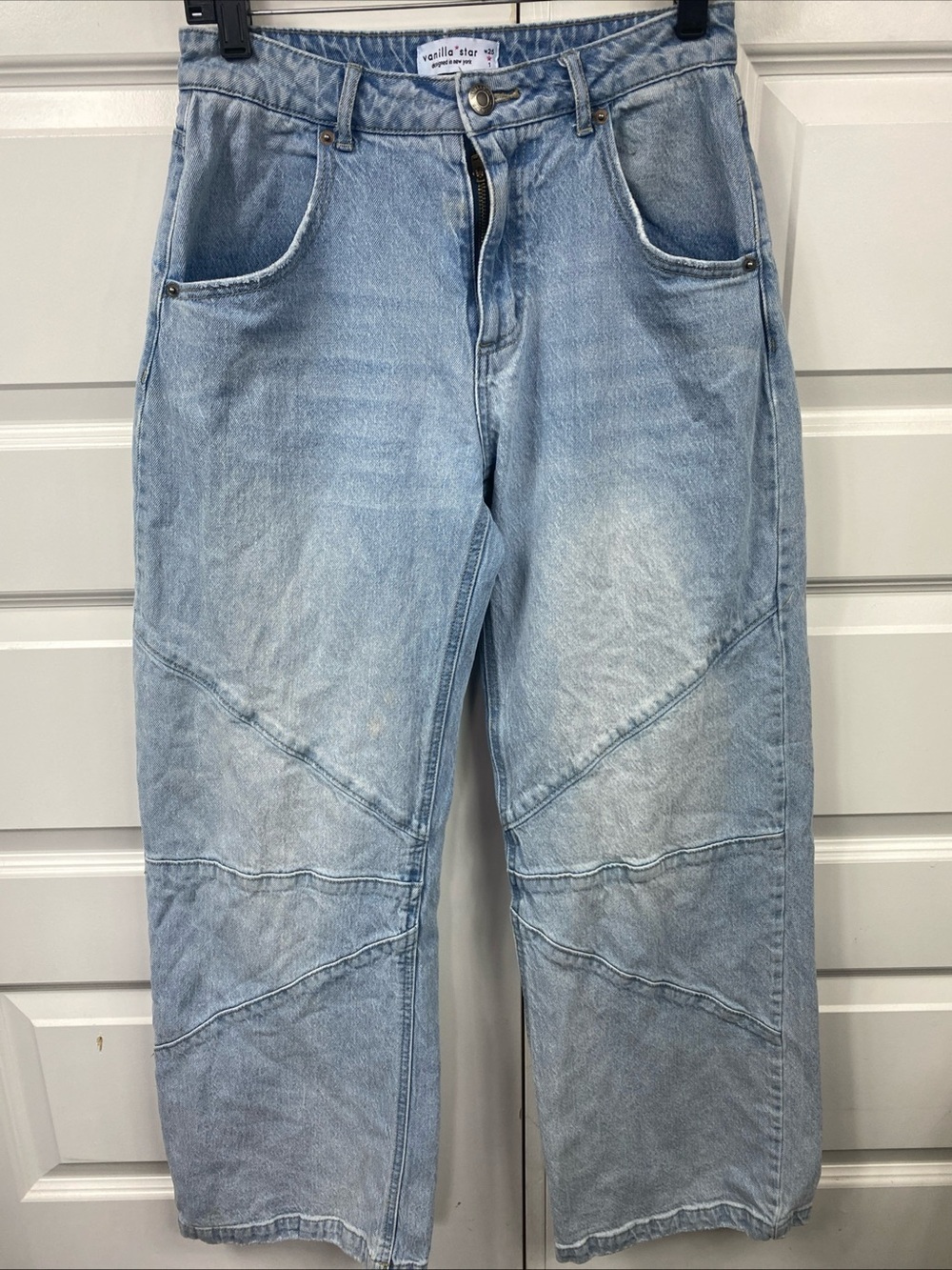 Women’s Barrel Jeans Baggy Wide Leg Grunge Skater Y2K 25/1 Women’s Light Wash